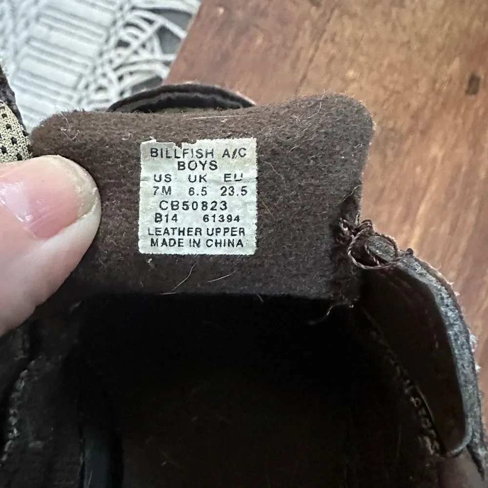 Sperry Boys Baby Billfish Chocolate Leather 7M‎